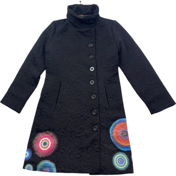 DESIGUAL CAPPOTTO GRAPHIC NERO DA DONNA PRE-OWNED