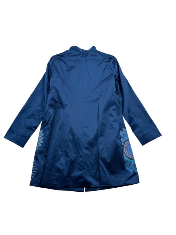 DESIGUAL CAPPOTTO VINTAGE MANDALA PRINT BLU SCURO DONNA L