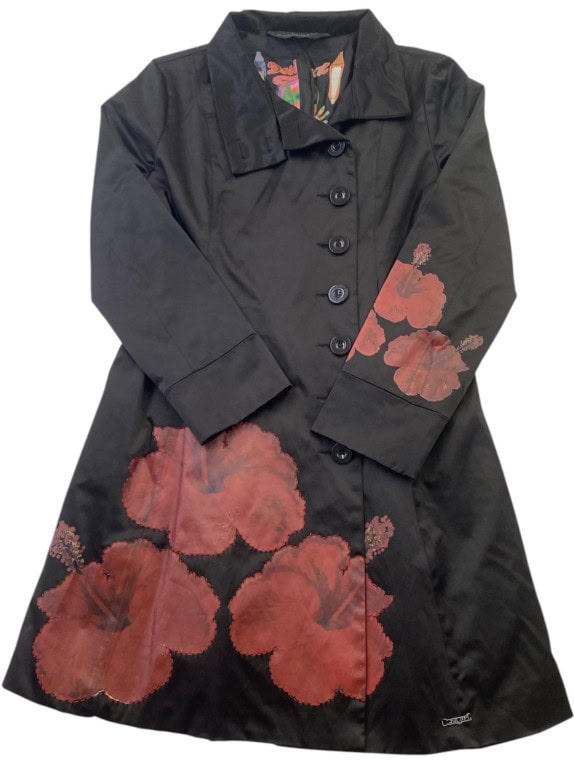 DESIGUAL ΠΑΛΤΟ VINTAGE ΜΑΥΡΟ ΓΥΝΑΙΚΕΙΟ PRE OWNED M