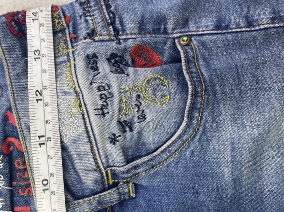 DESIGUAL ΤΖΙΝ ΠΑΝΤΕΛΟΝΙ VINTAGE ΜΠΛΕ ΓΥΝΑΙΚΕΙΟ PRE OWNED XS