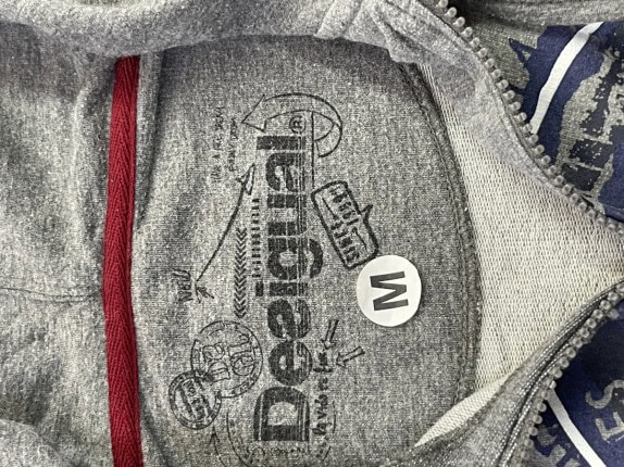 DESIGUAL ZIP HOODIE GRAPHIC ΓΚΡΙ ΓΥΝΑΙΚΕΙΟ PRE OWNED M