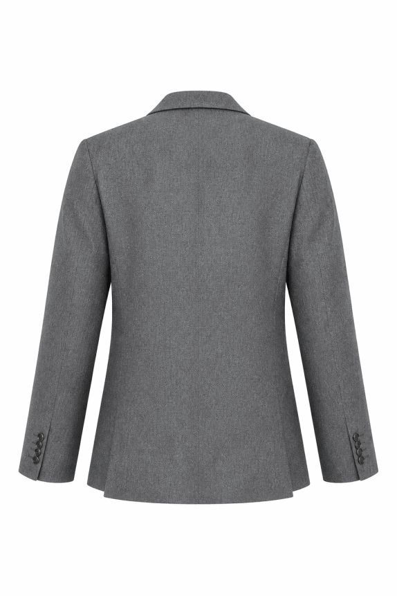 80s DESIREE BLAZER JACKET MINIMAL GREY MEN PRE OWNED S