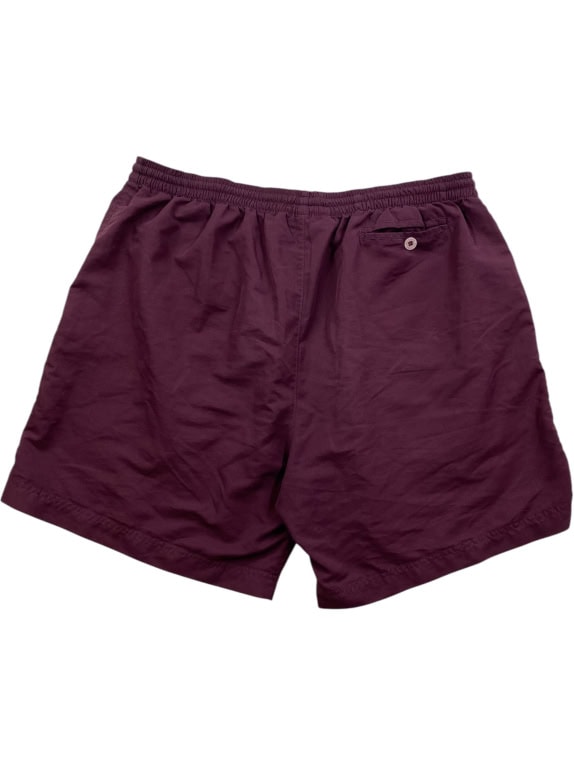 DIADORA bermuda sportivo vintage con logo ricamato bordeaux da uomo L