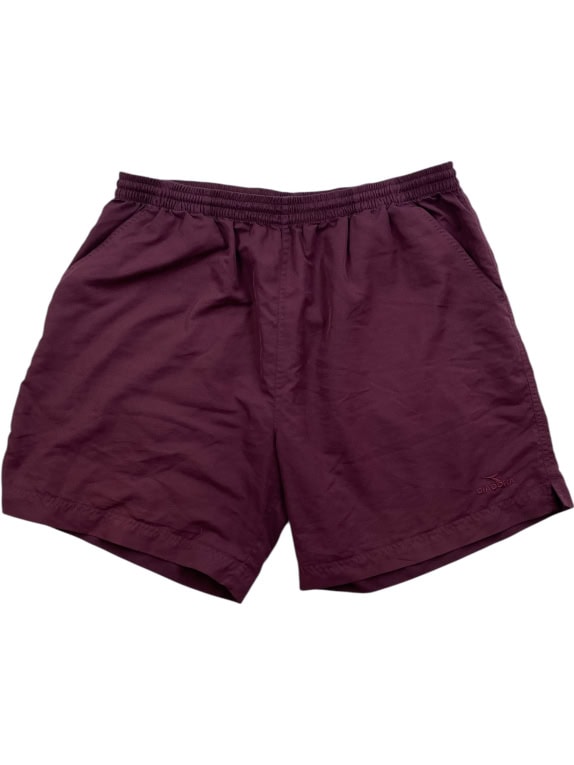 DIADORA bermuda sportivo vintage con logo ricamato bordeaux da uomo L