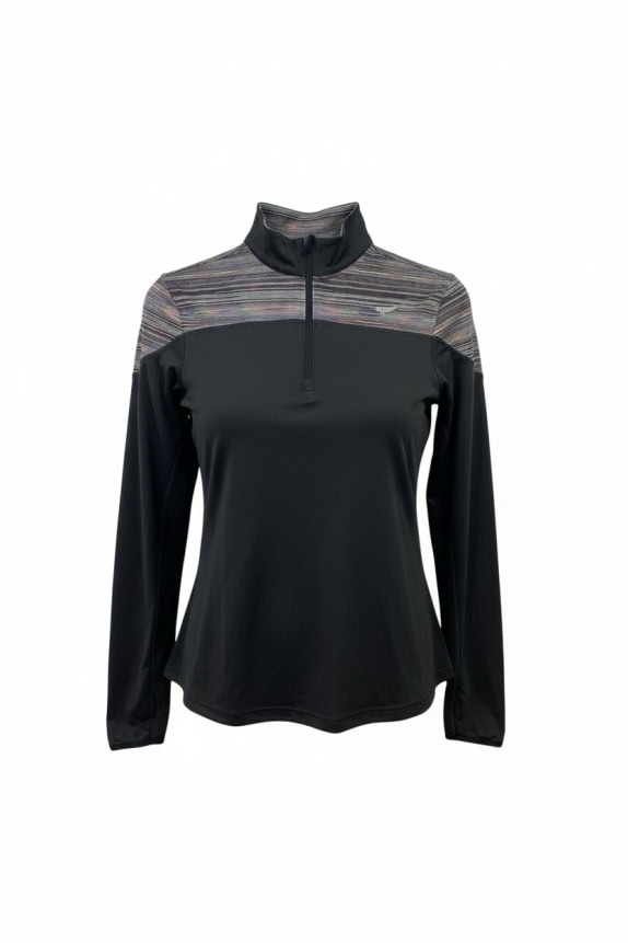 DIADORA Αθλητικό Top 1/4 Zip Sport Πολύχρωμο-Μαύρο Γυναικείο M