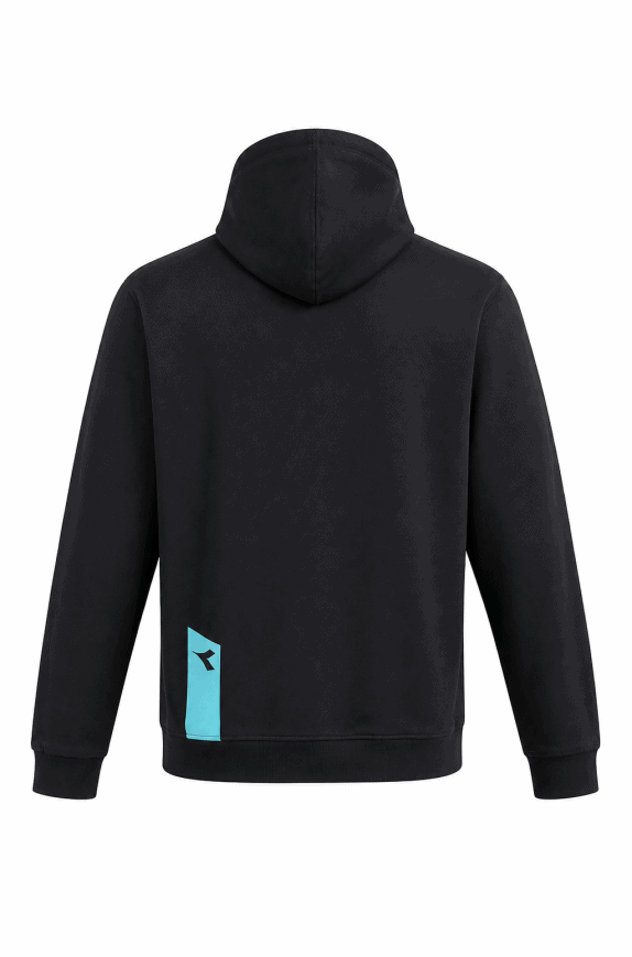 DIADORA HOODIE GRAPHIC BLACK MEN PRE OWNED L