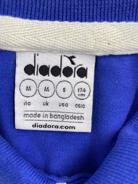 Diadora Polo Shirt Casual Logo Blue Men’s S
