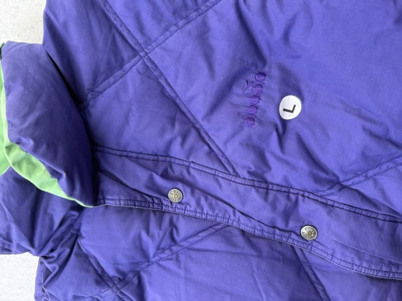 DIADORA QUILTED JACKET VINTAGE PURPLE MEN PRE OWNED