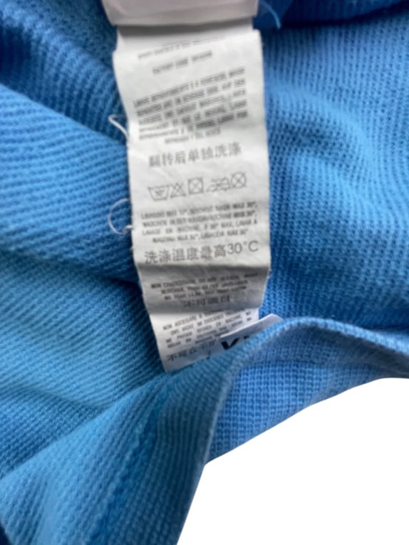 DIADORA Polo casual colorblock con logo blu da uomo XXL