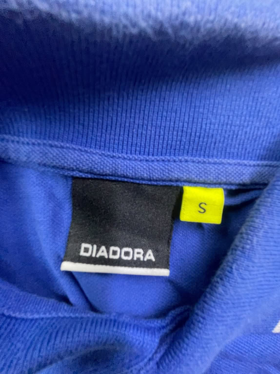 DIADORA Polo T-Shirt Logo Μπλε Ρουά UNISEX S