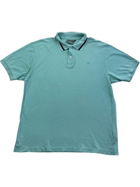 DIADORA Polo T-Shirt Logo Τιρκουάζ UNISEX L