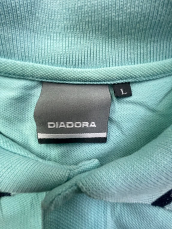 DIADORA Polo T-Shirt Logo Τιρκουάζ UNISEX L