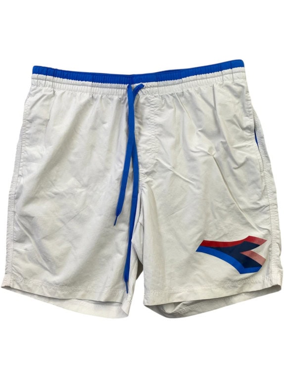 DIADORA ATHLETIC SHORTS WHITE MENS PRE OWNED L