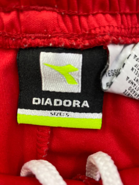 DIADORA Pantaloncini sportivi con logo rossi da uomo S