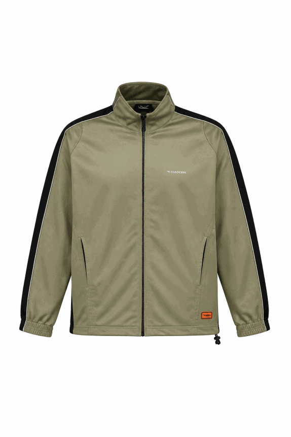 90s DIADORA TRACK JACKET SPORTY OLIVE MEN PRE OWNED XL