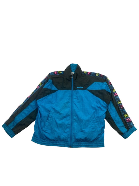 Diadora Vintage Tracksuit Set with Logo Blue/Black Unisex M