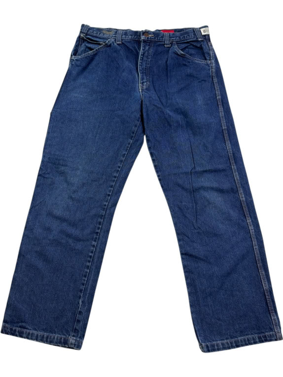 DICKIES CARPENTER PANTS WORKWEAR WASHED BLUE MENS PRE OWNED XL