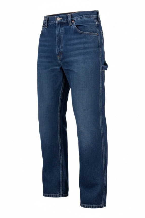 DICKIES CARPENTER PANTS WORKWEAR WASHED BLUE MENS PRE OWNED XL