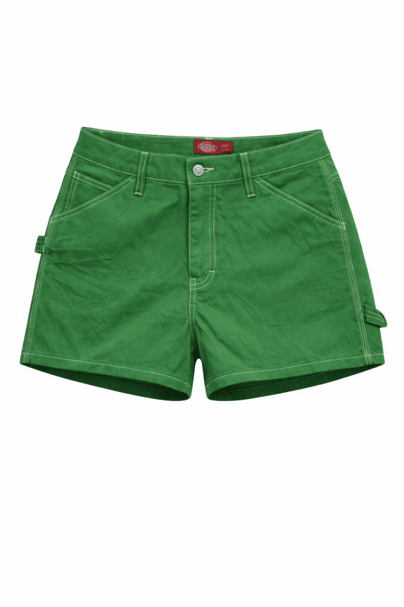 DICKIES CARPENTER SHORTS UTILITY GREEN WOMENS PRE OWNED S