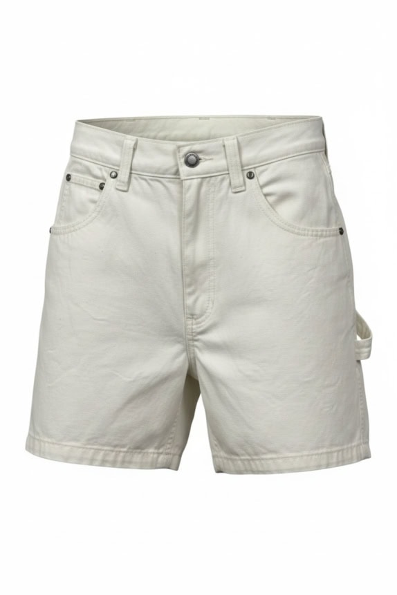 DICKIES CARPENTER SHORTS WORKWEAR OFF WHITE UNISEX PRE OWNED XS