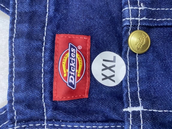 DICKIES DENIM PINAFORE OVERALLS VINTAGE NAVY ΓΥΝΑΙΚΕΙΟ PRE OWNED XXL