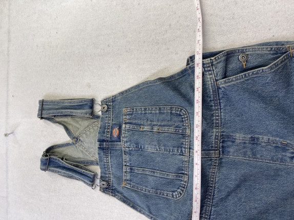 DICKIES DUNGAREES WIDE LEG WASHED BLUE ΓΥΝΑΙΚΕΙΟ PRE OWNED L