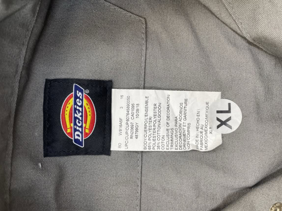 DICKIES ΦΟΡΜΑ ΕΡΓΑΣΙΑΣ UTILITY ΓΚΡΙ ΑΝΤΡΙΚΟ PRE OWNED XL