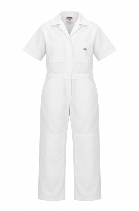 DICKIES JUMPSUIT MINIMAL WHITE WOMEN PRE OWNED M