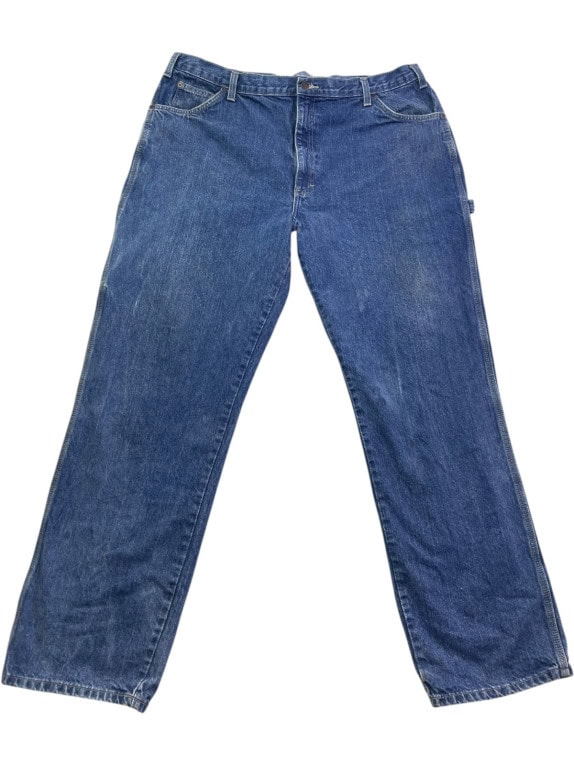 DICKIES CARGO JEANS WASHED BLUE MEN PRE OWNED XXL