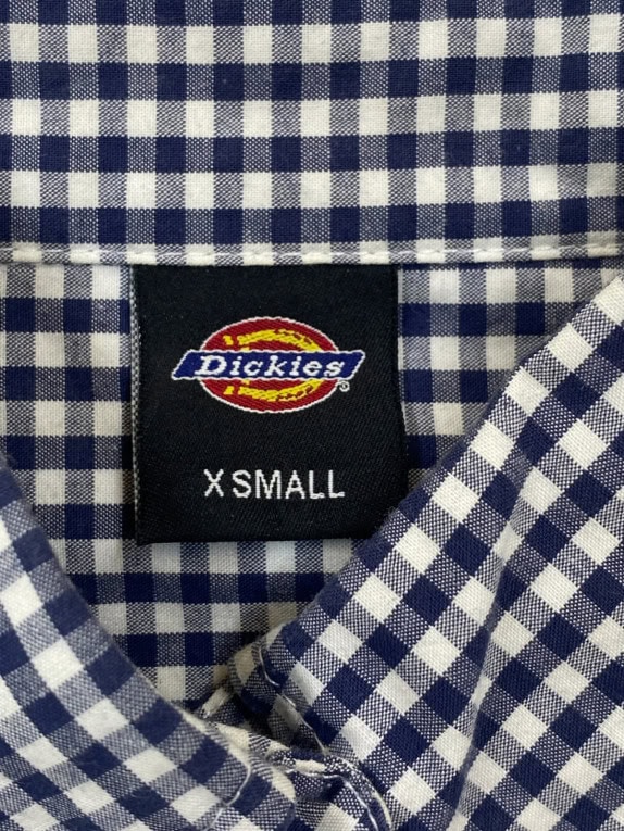 DICKIES ΚΟΝΤΟΜΑΝΙΚΟ ΠΟΥΚΑΜΙΣΟ ΚΛΑΣΙΚΟ NAVY ΛΕΥΚΟ ΓΥΝΑΙΚΕΙΟ PRE OWNED XS