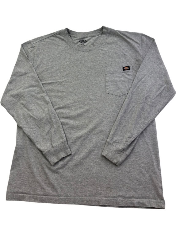 DICKIES LONG SLEEVE T SHIRT MINIMAL GREY MEN PRE OWNED XL