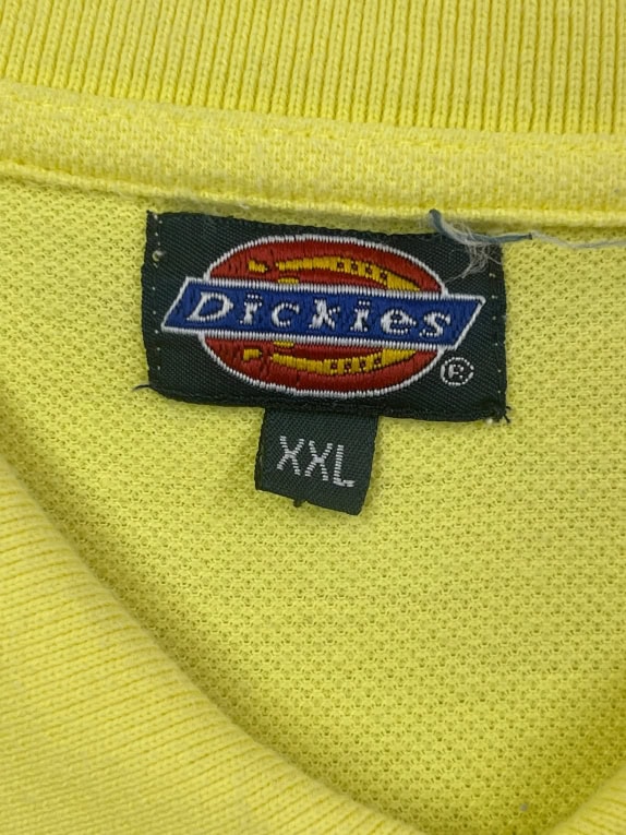 DICKIES POLO SHIRT RETRO YELLOW MEN XXL pre-owned