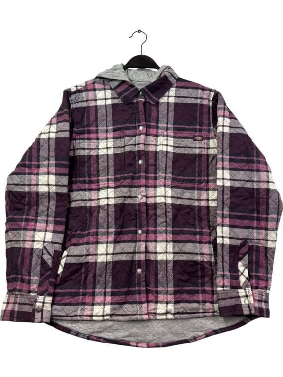 DICKIES ΜΠΟΥΦΑΝ ΠΟΥΚΑΜΙΣΟ ΜΕ ΚΟΥΚΟΥΛΑ WORKWEAR ΜΩΒ ΚΑΡΟ ΓΥΝΑΙΚΕΙΟ PRE OWNED XL