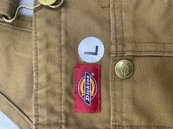 DICKIES TUTA CARPENTER MARRONE UOMO PRE OWNED L