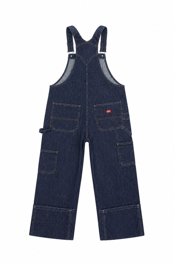 DICKIES SALOPETTE DENIM WORKWEAR BLU DONNA PRE OWNED L