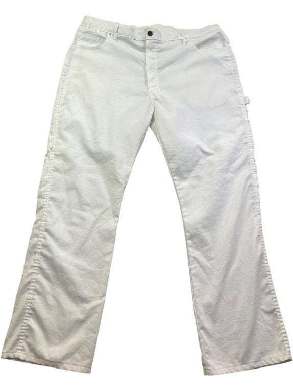 DICKIES PANTALONI CARPENTER WORKWEAR BIANCO SPORCO UOMO PRE OWNED XL