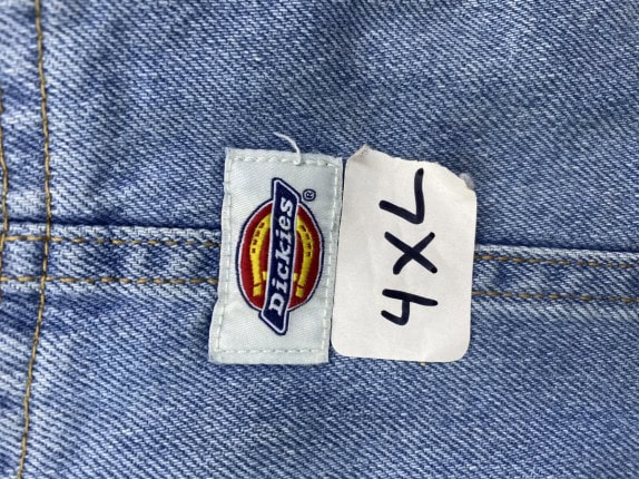 DICKIES DUNGAREES DENIM WORKWEAR BLUE UNISEX PRE OWNED 4XL