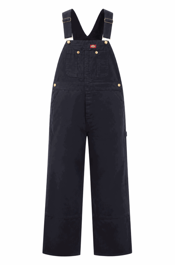 DICKIES DUNGAREES PANTS WORKWEAR BLACK MEN PRE OWNED XL