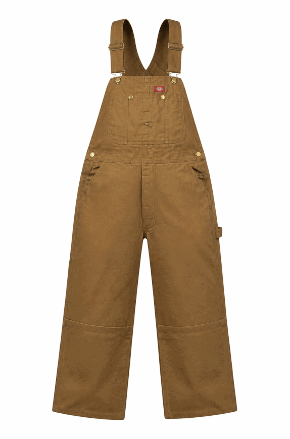 DICKIES SALOPETTE  WORKWEAR ΚΑΦΕ ΑΝΤΡΙΚΟ PRE OWNED L