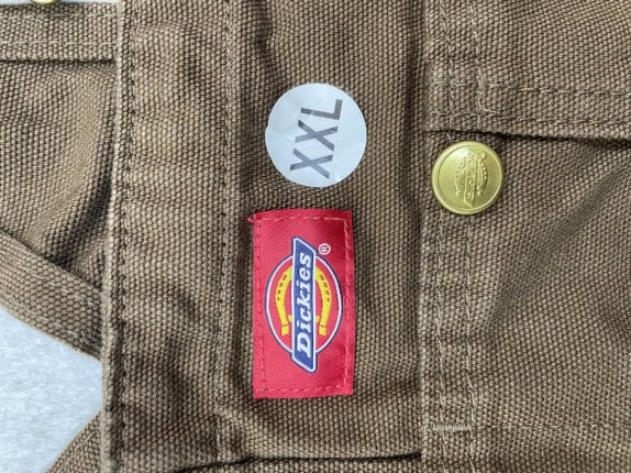 DICKIES OVERALLS WORKWEAR BROWN UNISEX PRE OWNED XXL