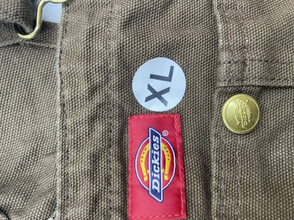 DICKIES SALOPETTE DUNGAREES WORKWEAR ΚΑΦΕ ΑΝΤΡΙΚΟ PRE OWNED XL