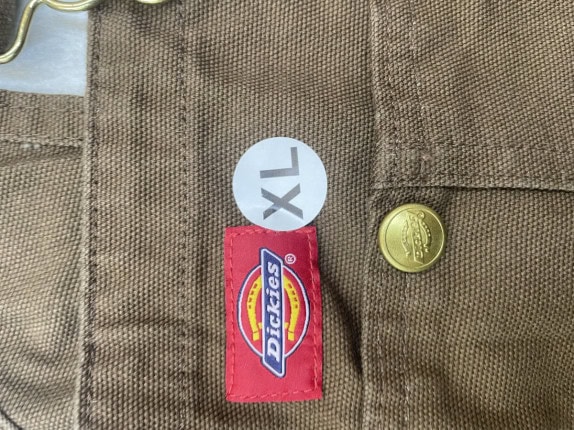 DICKIES SALOPETTE DUNGAREE WORKWEAR ΚΑΦΕ ΑΝΤΡΙΚΟ PRE OWNED XL
