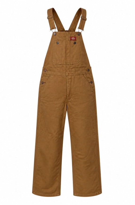 DICKIES ΠΟΛΥΜΠΕΡΜΠΕΡΟ ΟΛΟΣΩΜΟ ΤΥΠΟΥ DUNGAREE WORKWEAR ΚΑΦΕ ΑΝΤΡΙΚΟ PRE OWNED XS