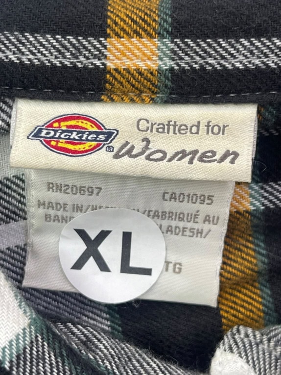 DICKIES CAMICIA FLANELLA CHECK GRIGIO UOMO PRE OWNED XL