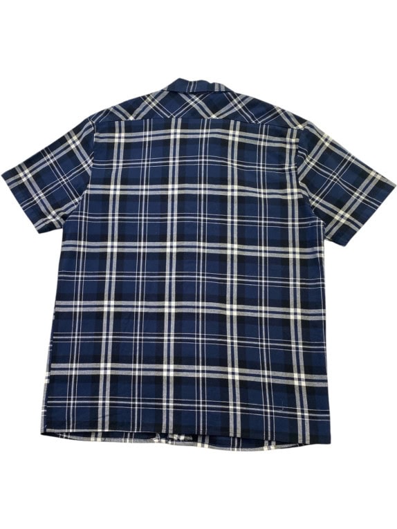 DICKIES CAMICIA SCOZZESE SHORT SLEEVE NAVY UOMO PRE OWNED L