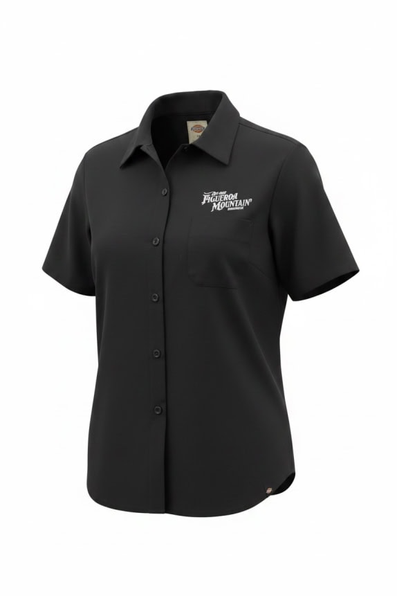 DICKIES Πουκάμισο Κοντομάνικο Figueroa Mountain Logo Μαύρο ΓΥΝΑΙΚΕΙΟ M