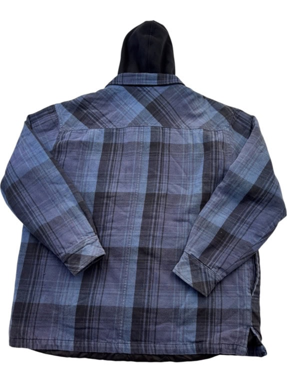 DICKIES ΠΟΥΚΑΜΙΣΟ ΜΕ ΚΟΥΚΟΥΛΑ PLAID ΜΠΛΕ ΑΝΤΡΙΚΟ PRE OWNED