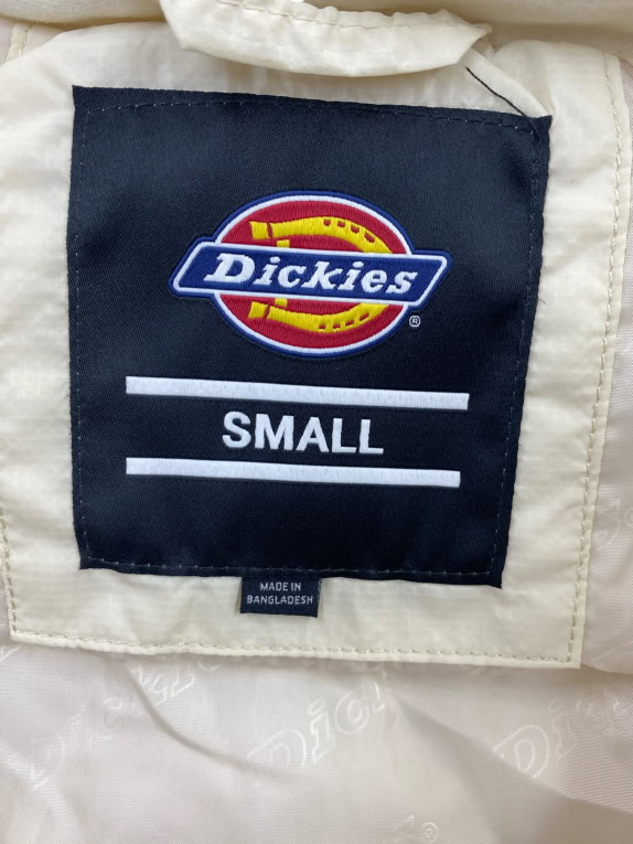 Dickies Puffer Jacket Casual Logo Beige Unisex S