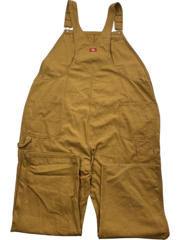 DICKIES Salopette Workwear VINTAGE con logo Marrone/Senape Unisex 6XL