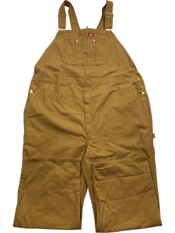 DICKIES Salopette Workwear VINTAGE con logo Marrone/Senape Unisex 6XL